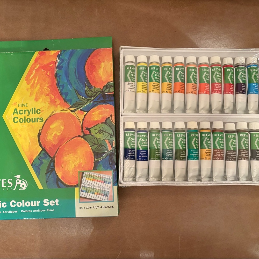 Fine Acrylic Colour Set - 24 Colors